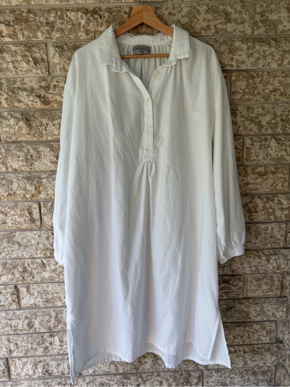 The Sleep Shirt Archive Long Sleeve Cotton Long Sleep Tunic